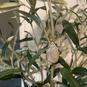 Ralph Lauren Gold and Cream Necklace with Pendant